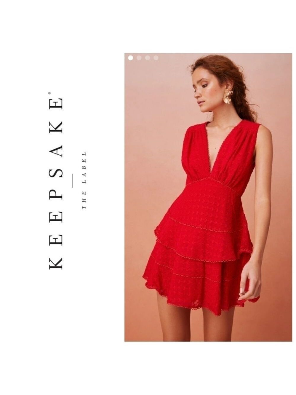 NWOT Keepsake Big Love Mini Dress Scarlet